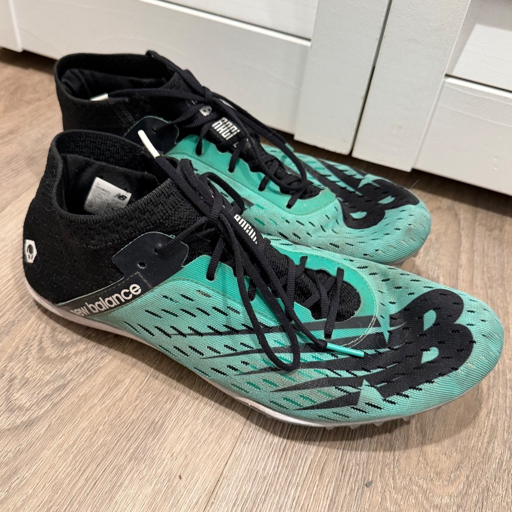 New Balance MD800 v6 Track Spikes MMD800G6 Men's Size 10 Mint Black Shoes